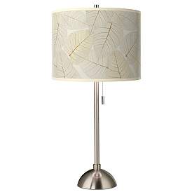 Image1 of Fall Leaves Giclee Brushed Nickel Table Lamp