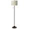 Fall Leaves Giclee Glow Bronze Club Floor Lamp