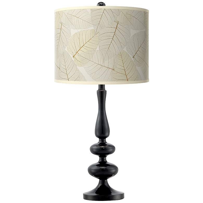 Image 1 Fall Leaves Giclee Paley Black Table Lamp