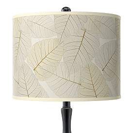 Image2 of Fall Leaves Giclee Paley Black Table Lamp more views
