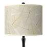 Fall Leaves Giclee Paley Black Table Lamp