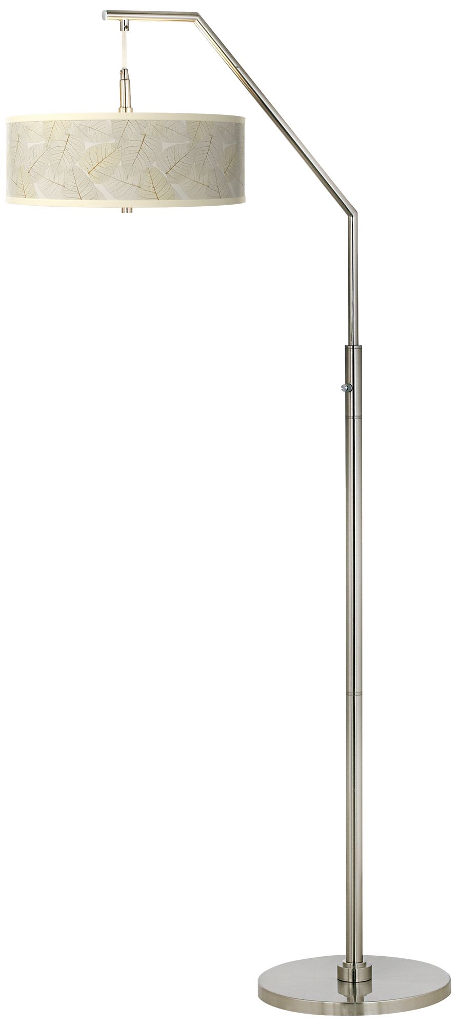 Image 2 Fall Leaves Giclee Shade Arc Floor Lamp