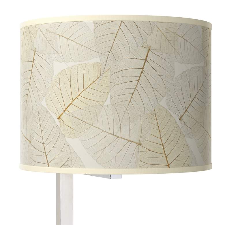 Image 2 Fall Leaves Glass Inset Table Lamp more views