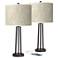 Fall Leaves Susan Dark Bronze USB Table Lamps Set of 2