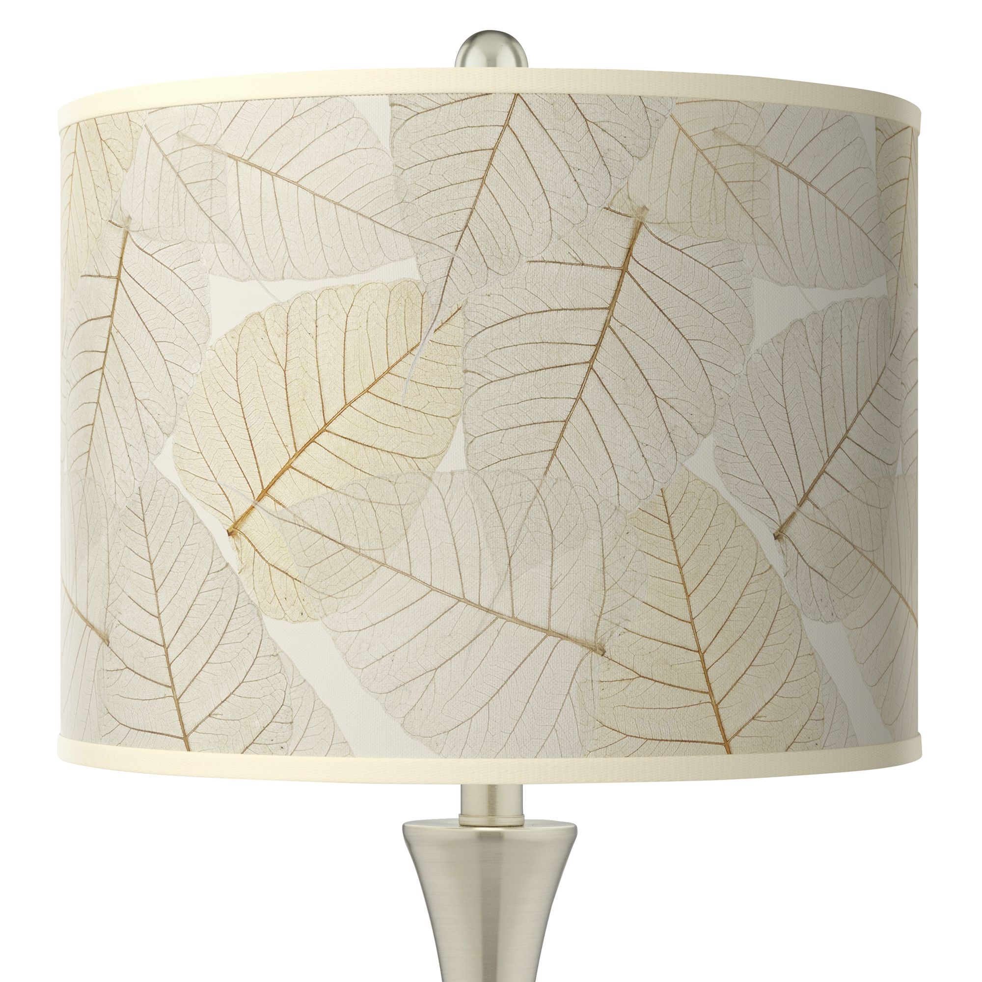 Image 2 Fall Leaves Trish 26 1/4"H Brushed Nickel Touch Table Lamps Set of 2 more views