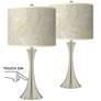 Fall Leaves Trish Brushed Nickel Touch Table Lamps Set of 2