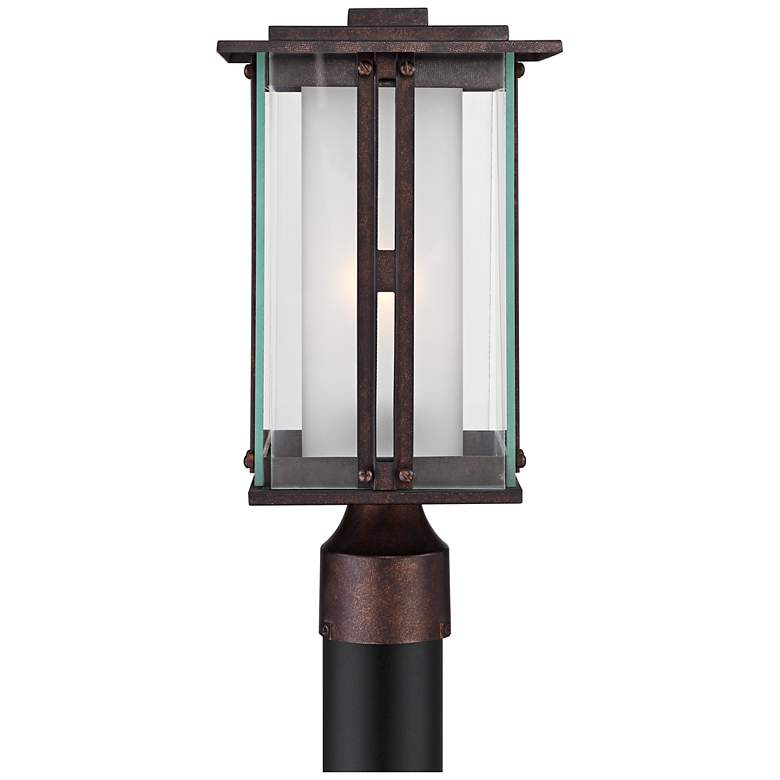 Image 3 Fallbrook Collection 15 3/4 inch High Bronze Outdoor Post Light