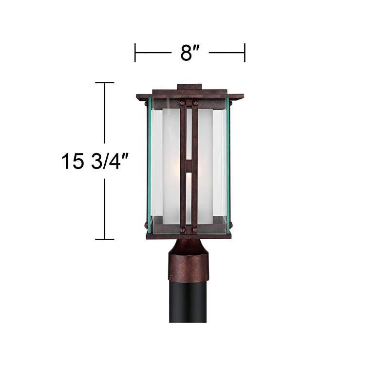 Image 6 Fallbrook Collection 15 3/4 inch High Bronze Outdoor Post Light more views