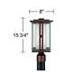 Fallbrook Collection 15 3/4" High Bronze Outdoor Post Light in scene