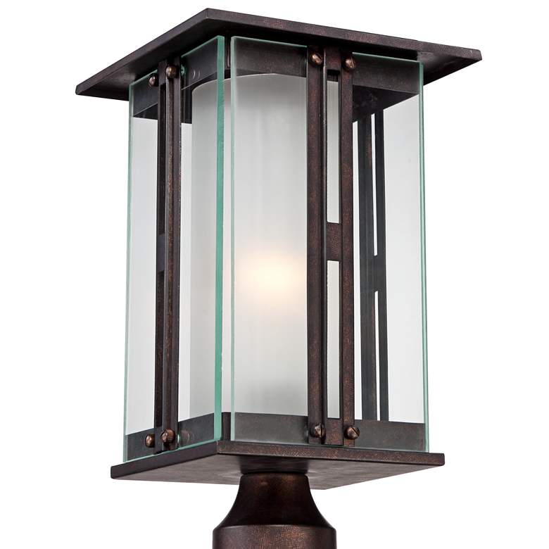 Image 4 Fallbrook Collection 15 3/4 inchH Bronze Post Light with Pier Mount more views