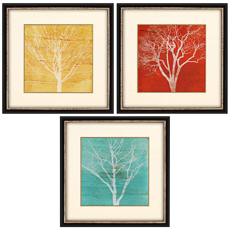 Image 1 Fallen Leaves 3-Piece 19 inch Square Wall Art Set