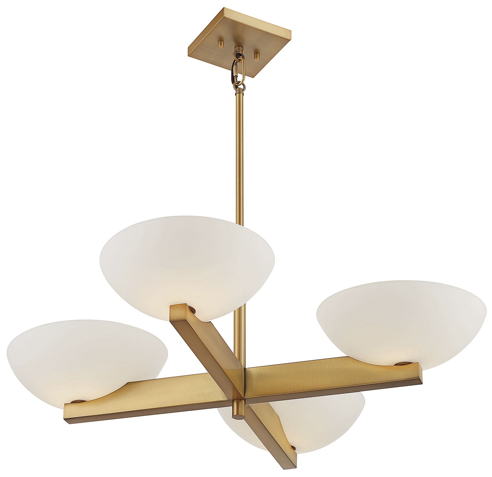 Fallon 4-Light Chandelier in Warm Brass
