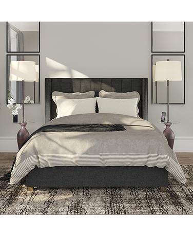 Fallon Bronze Finish Tray Table USB Floor Lamps - Set of 2
