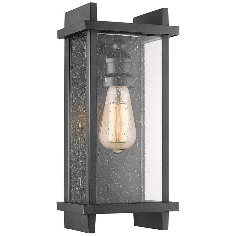 Image 1 Fallow 13" High Black Outdoor Wall Light