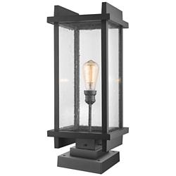 Fallow 25 1/2" High Black Metal Outdoor Pier Mount Light