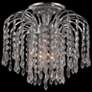 Falls 12" Wide Chrome and Clear Crystal 4-Tier Ceiling Light