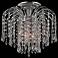 Falls 12" Wide Chrome and Clear Crystal 4-Tier Ceiling Light