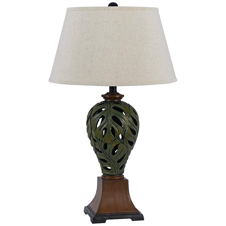Image 1 Falmouth Seaweed Green and Brown Table Lamp