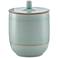Famen 12 3/4" High Misty Green Porcelain Decorative Jar