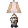2_Famille Rose Garden 29" Traditional Temple Jar Porcelain Table Lamp