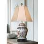 1_Famille Rose Garden 29" Traditional Temple Jar Porcelain Table Lamp