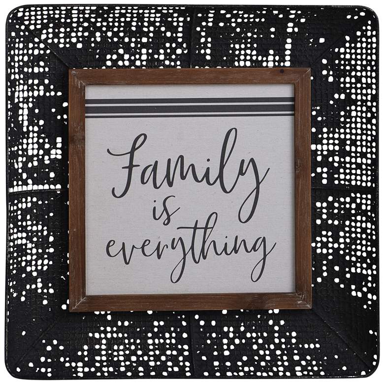 Image 1 Family 24" Square Tray Metal Framed Wall Art