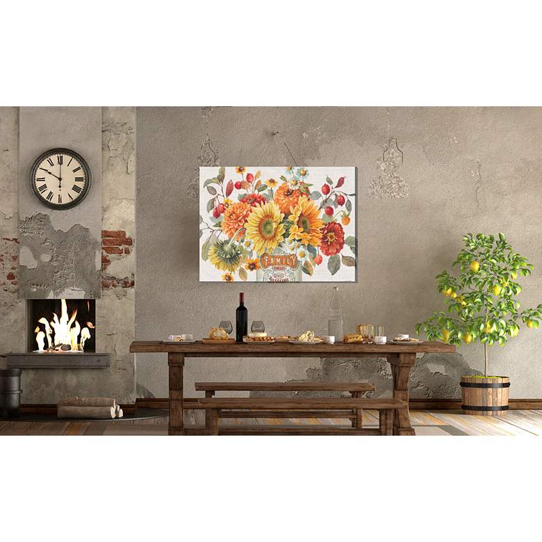 Image 3 Family Blessings 40"W Rectangular Outdoor Canvas Wall Art more views