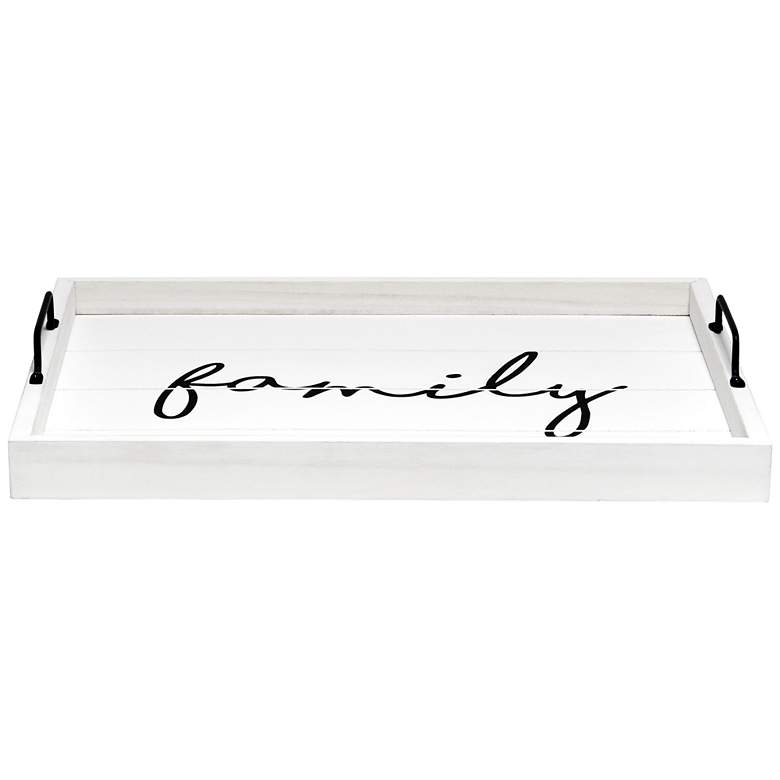 Image 2 Family" Decorative Wood Serving Tray