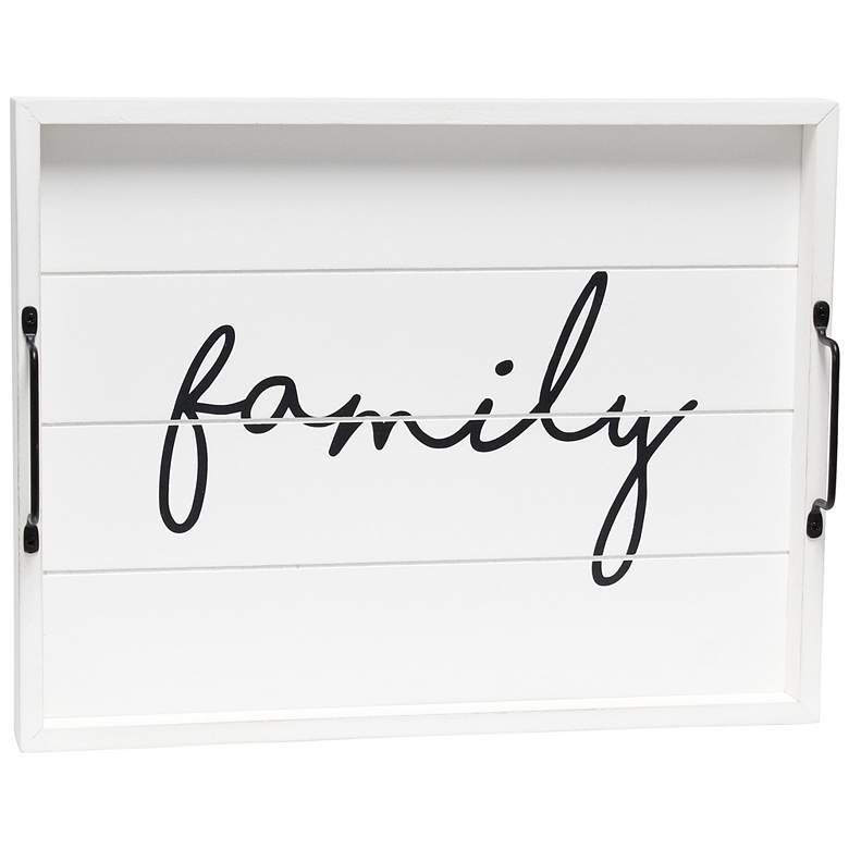 Image 6 Family" Decorative Wood Serving Tray more views