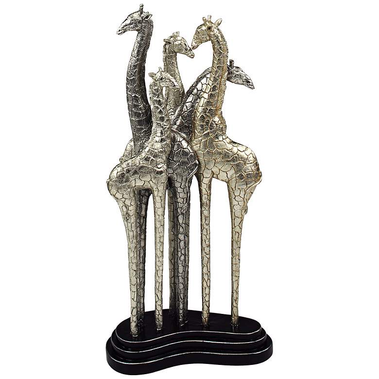 Image 1 Family of Five 31 inch High Decorative Giraffe Sculpture