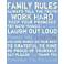 Family Rules 40" High Giclee Canvas Wall Art