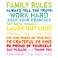 Family Rules Multi-Color 20" High Motivational Wall Art