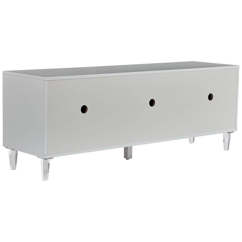 Image 6 Famke 65" Wide White Wood 3-Drawer Media Console more views