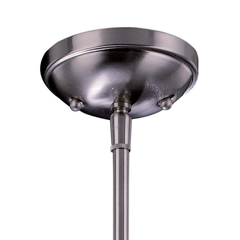 Image 3 Fana 2 3/4"W Brushed Nickel Mini Pendant w/ Opal Glass Shade more views