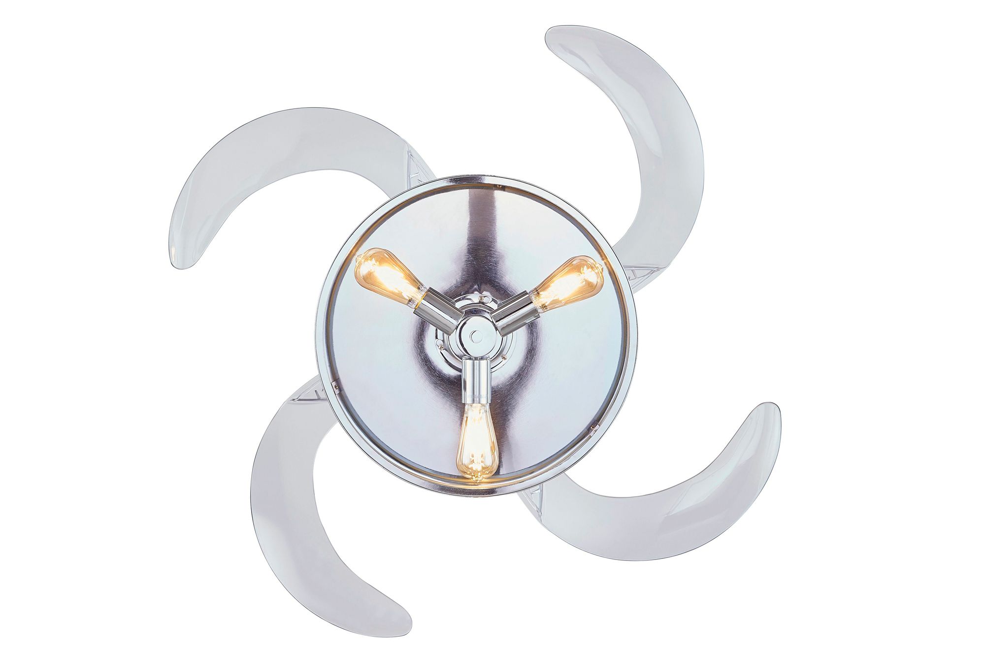 Fanaway Classic 48" Chrome Retractable Blade Fan & Light