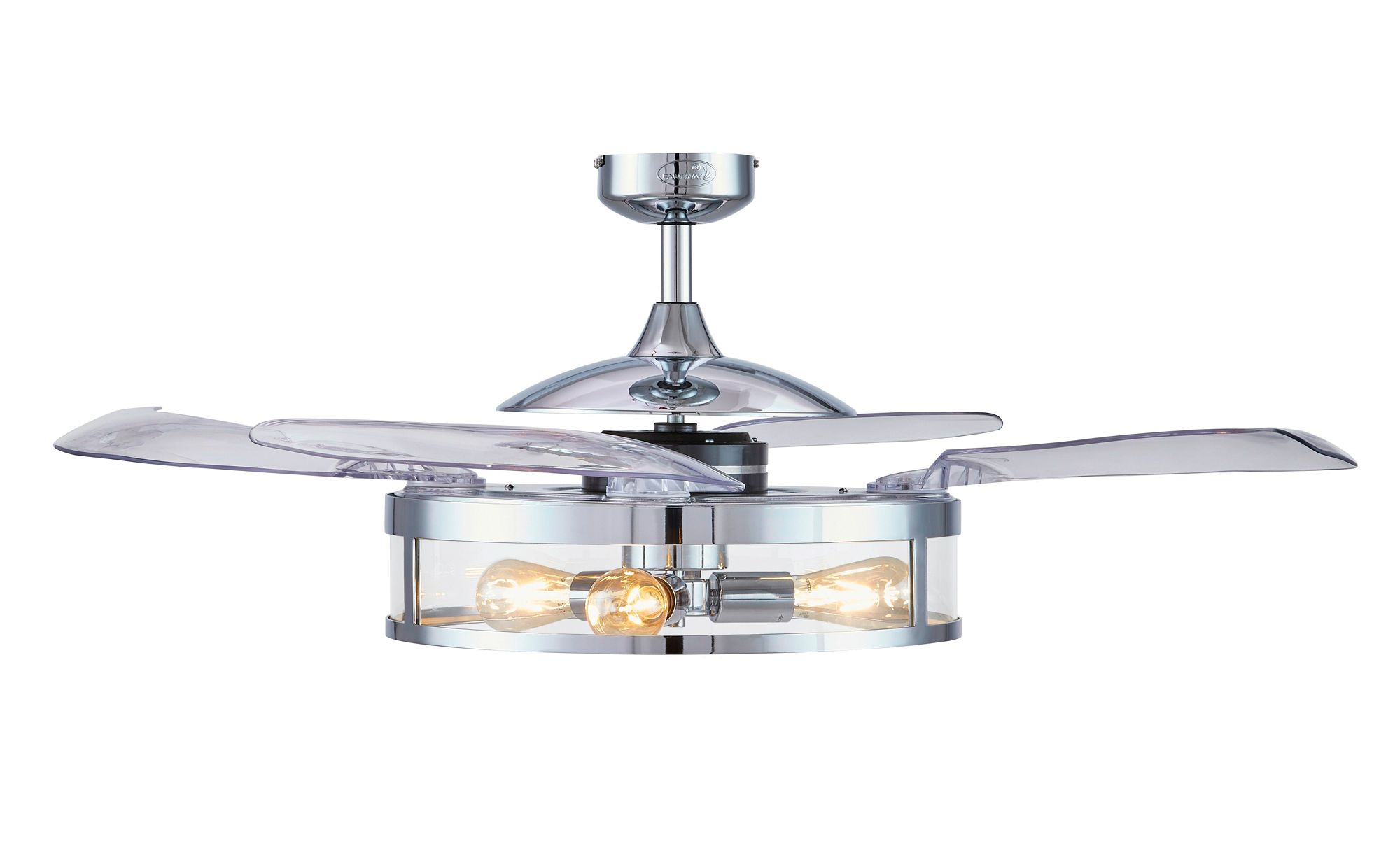 Image 4 Fanaway Classic 48" Chrome Retractable Blade Fan & Light more views