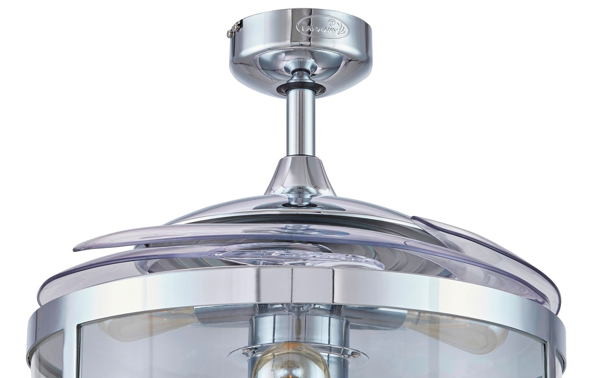 Fanaway Classic 48" Chrome Retractable Blade Fan & Light