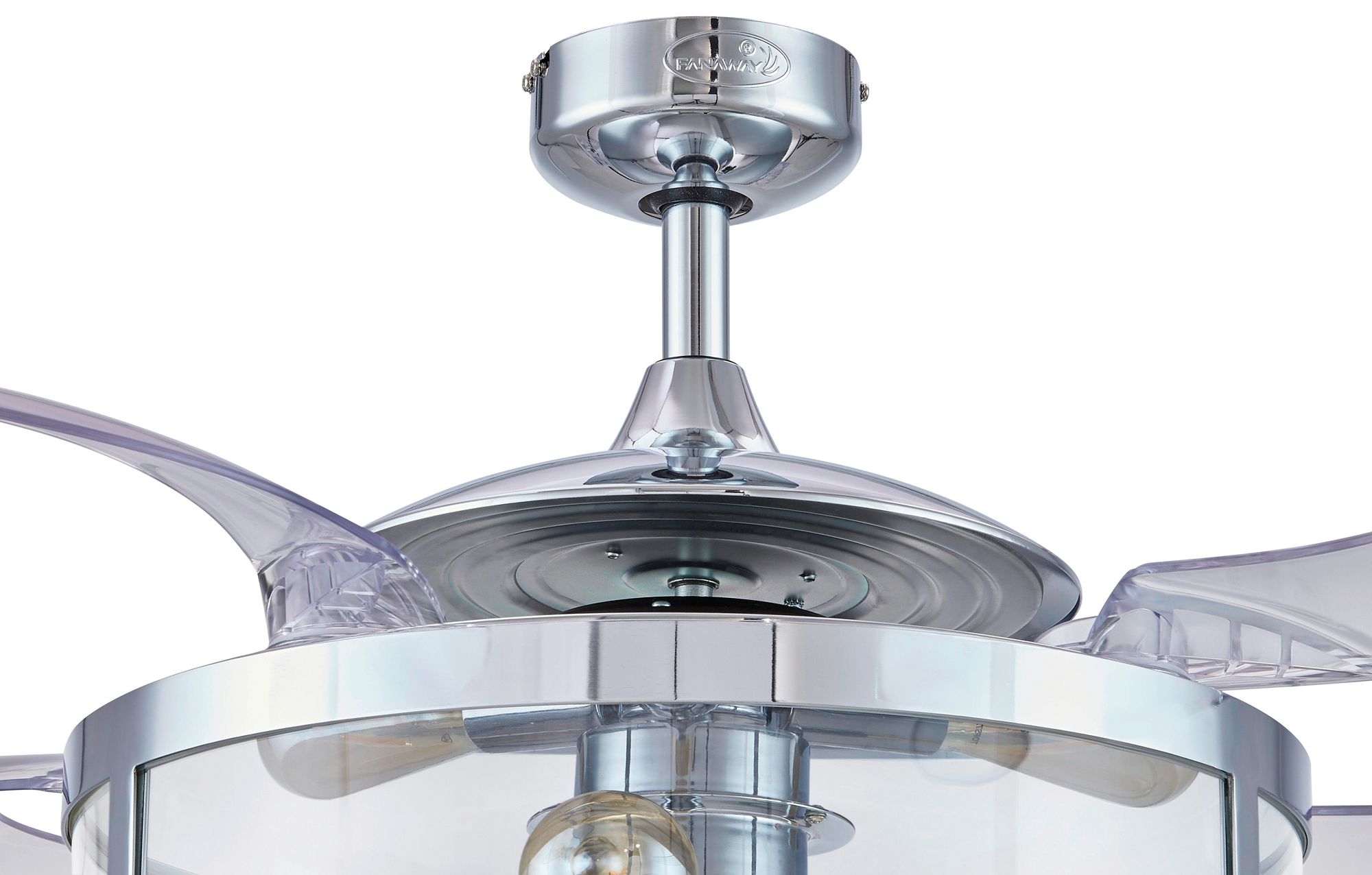 Fanaway Classic 48" Chrome Retractable Blade Fan & Light