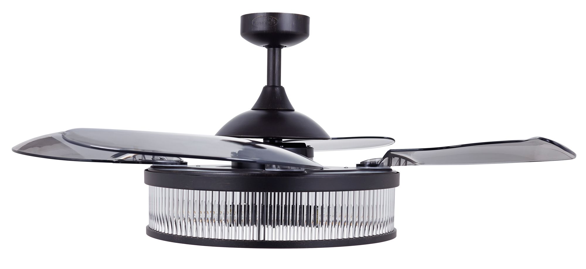 Image 3 Fanaway Corbelle 48" Antique Black Retractable Blade Fan & Light more views