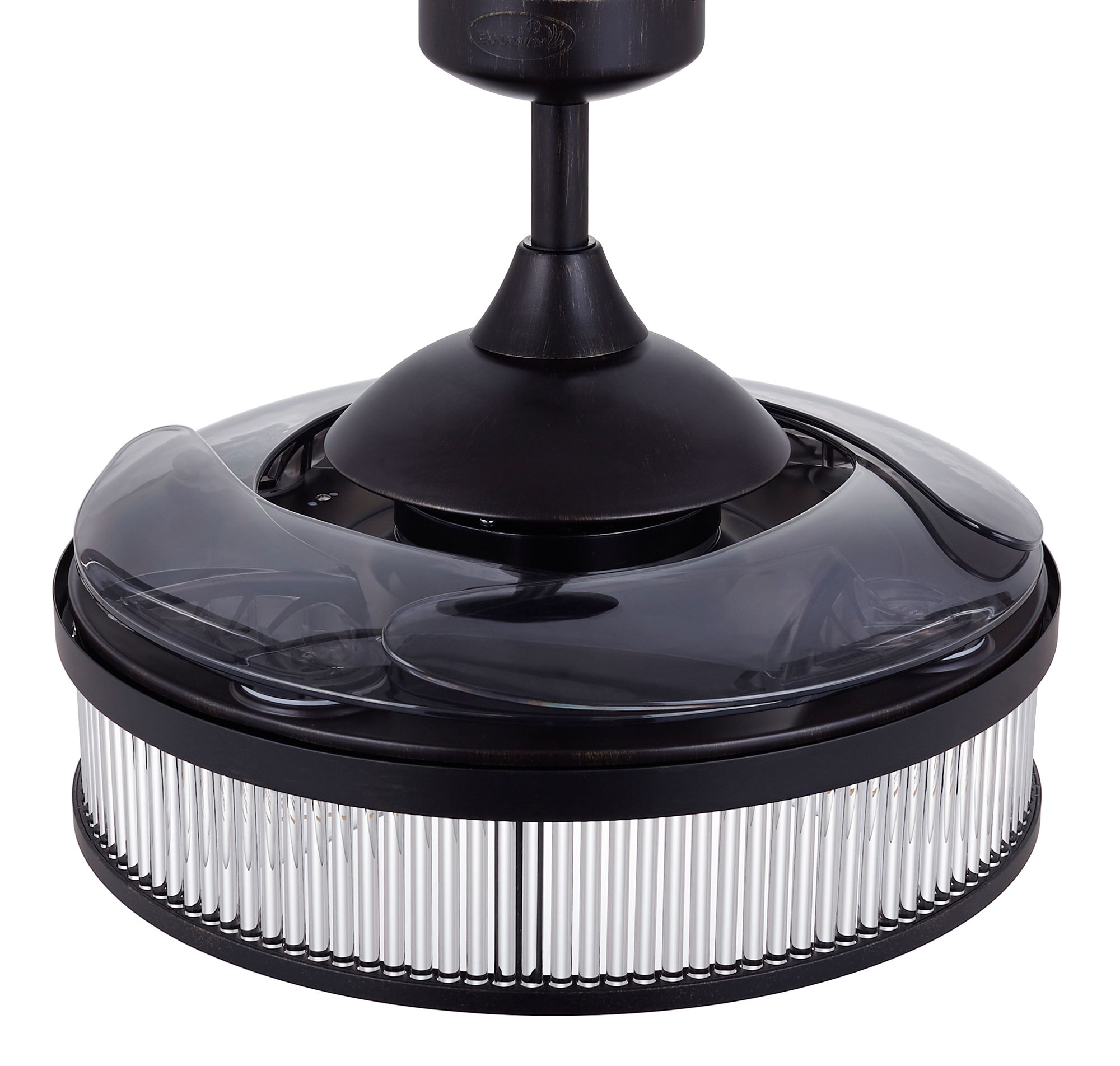 Image 6 Fanaway Corbelle 48" Antique Black Retractable Blade Fan & Light more views