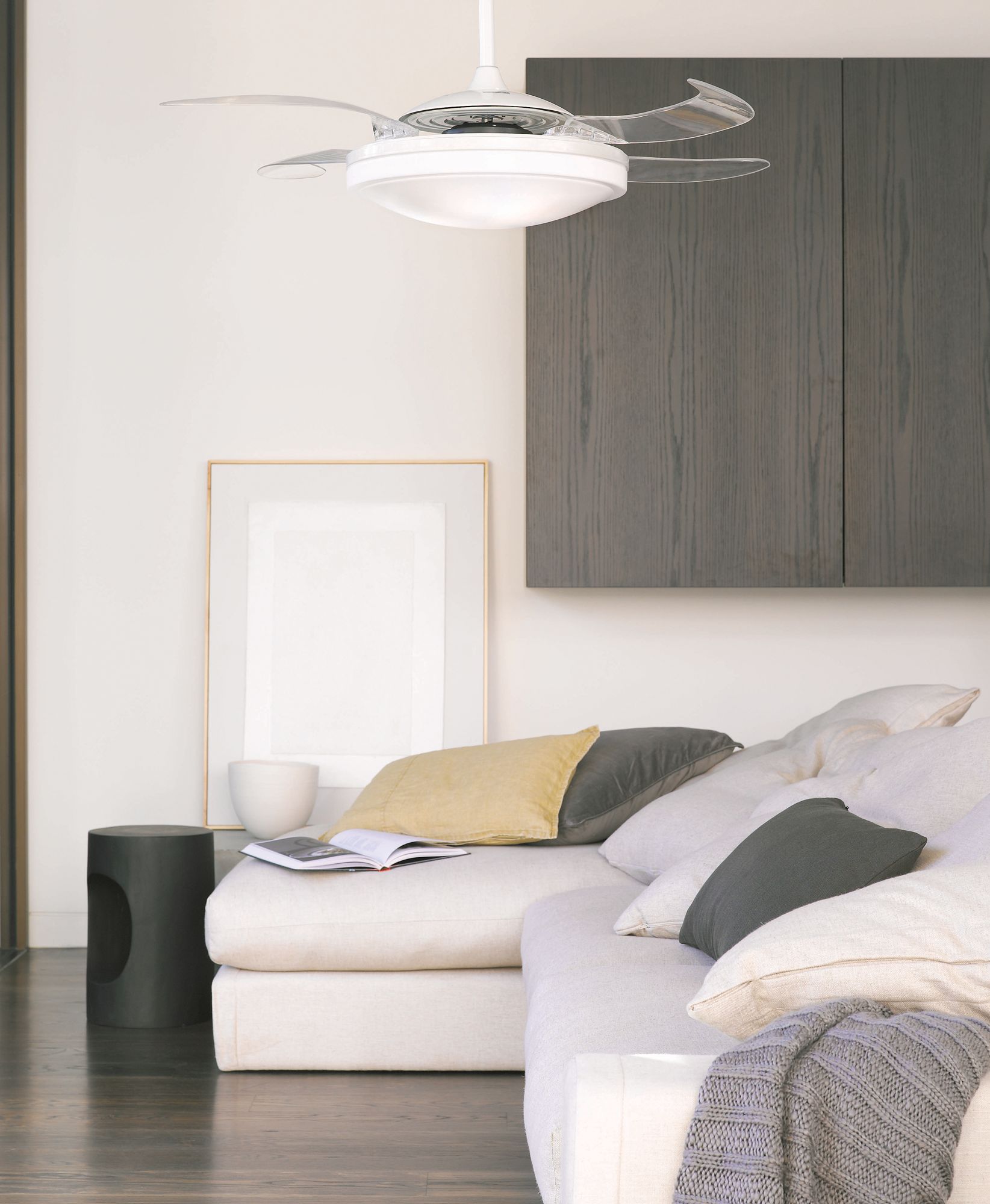 Image 3 Fanaway Evo1 48" White Retractable Blade Fan & Light more views