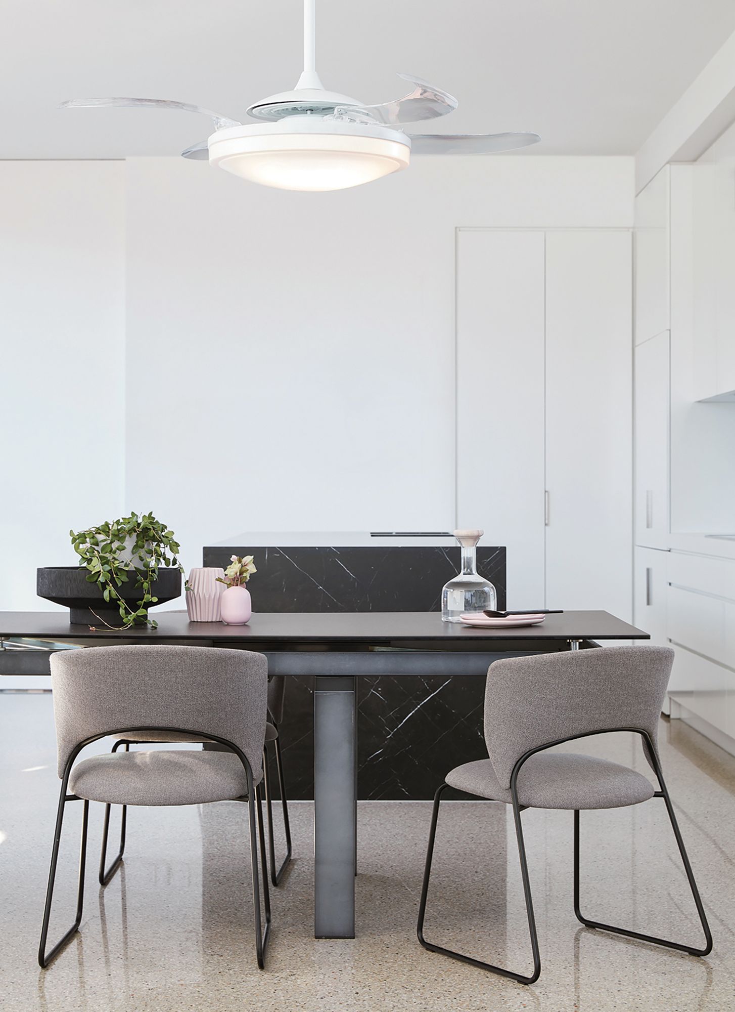 Image 4 Fanaway Evo1 48" White Retractable Blade Fan & Light more views