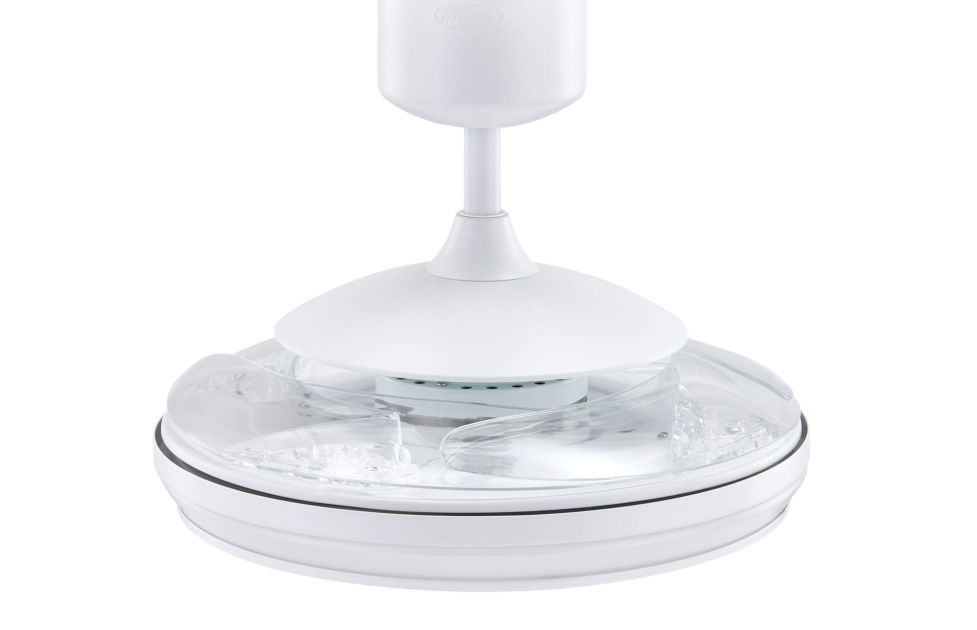 Fanaway Evo1 48" White Retractable Blade Fan & Light