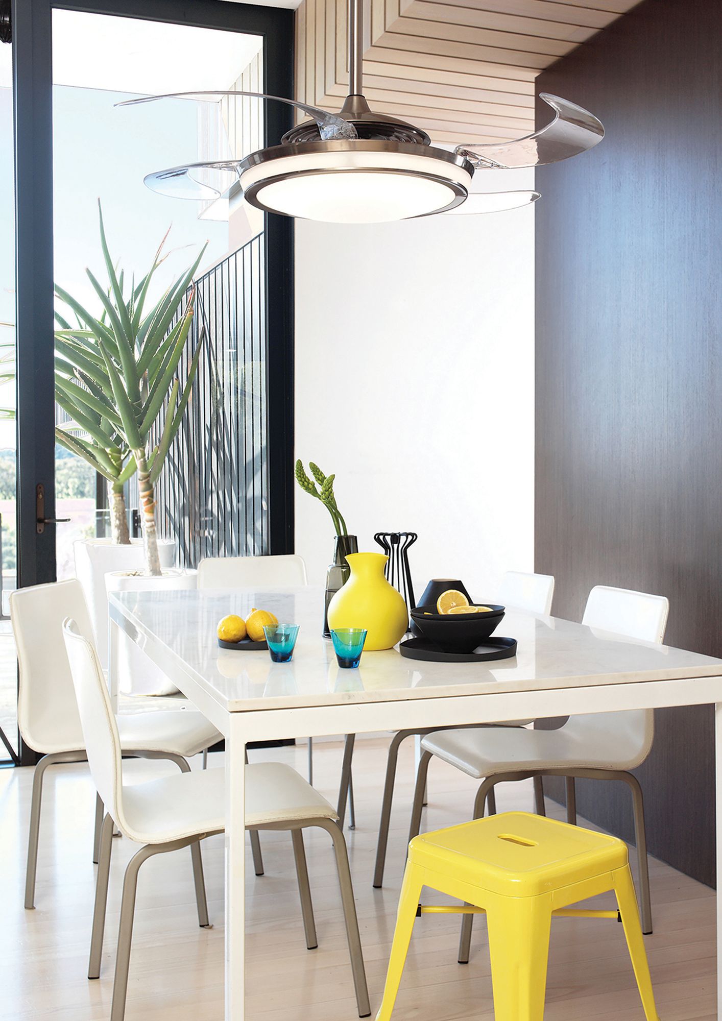 Image 2 Fanaway Evo2 48" Brushed Chrome Retractable Blade Fan & Light more views