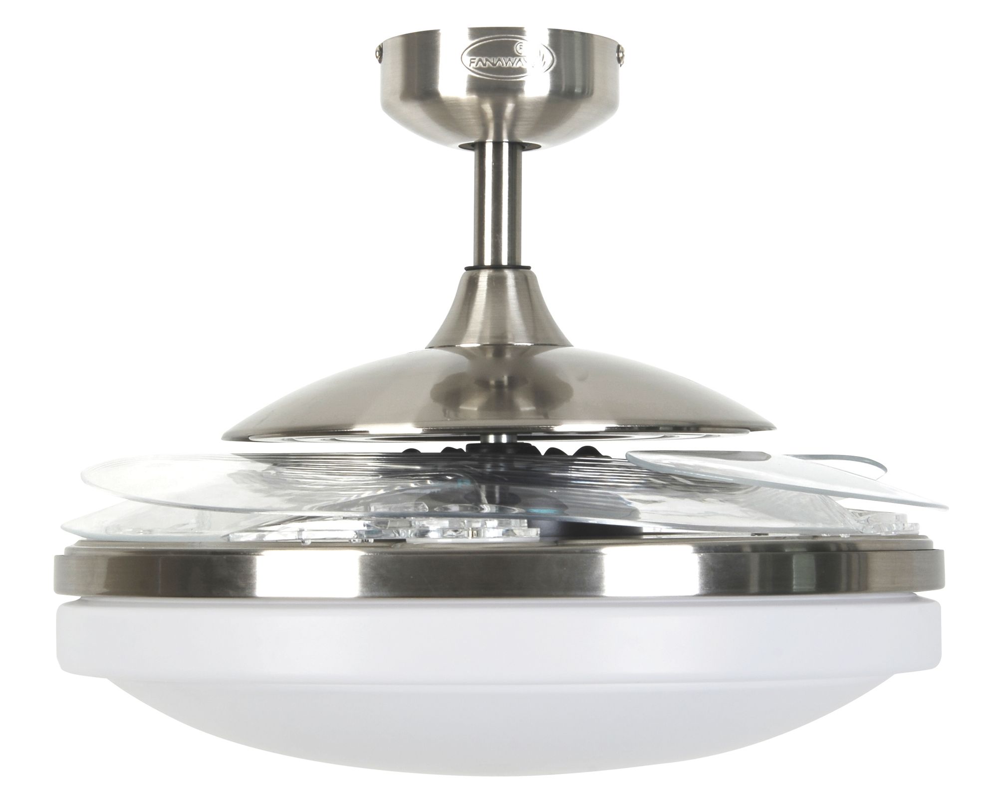 Image 4 Fanaway Evo2 48" Brushed Chrome Retractable Blade Fan & Light more views