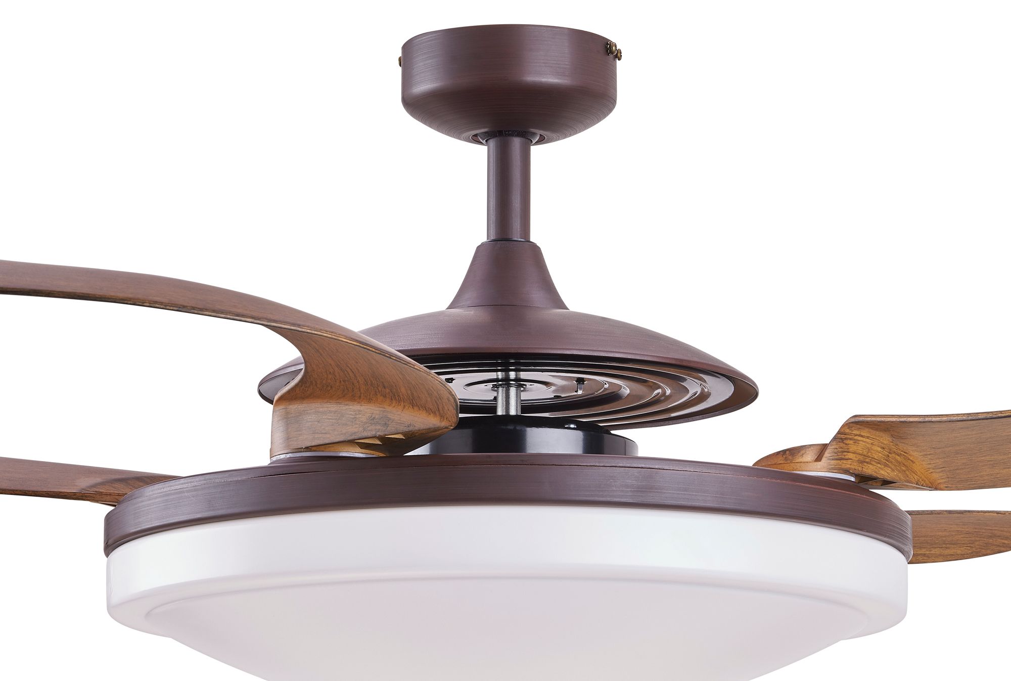 Fanaway Evo2 48" Oil Rubbed Bronze Retractable Blade Fan & Light