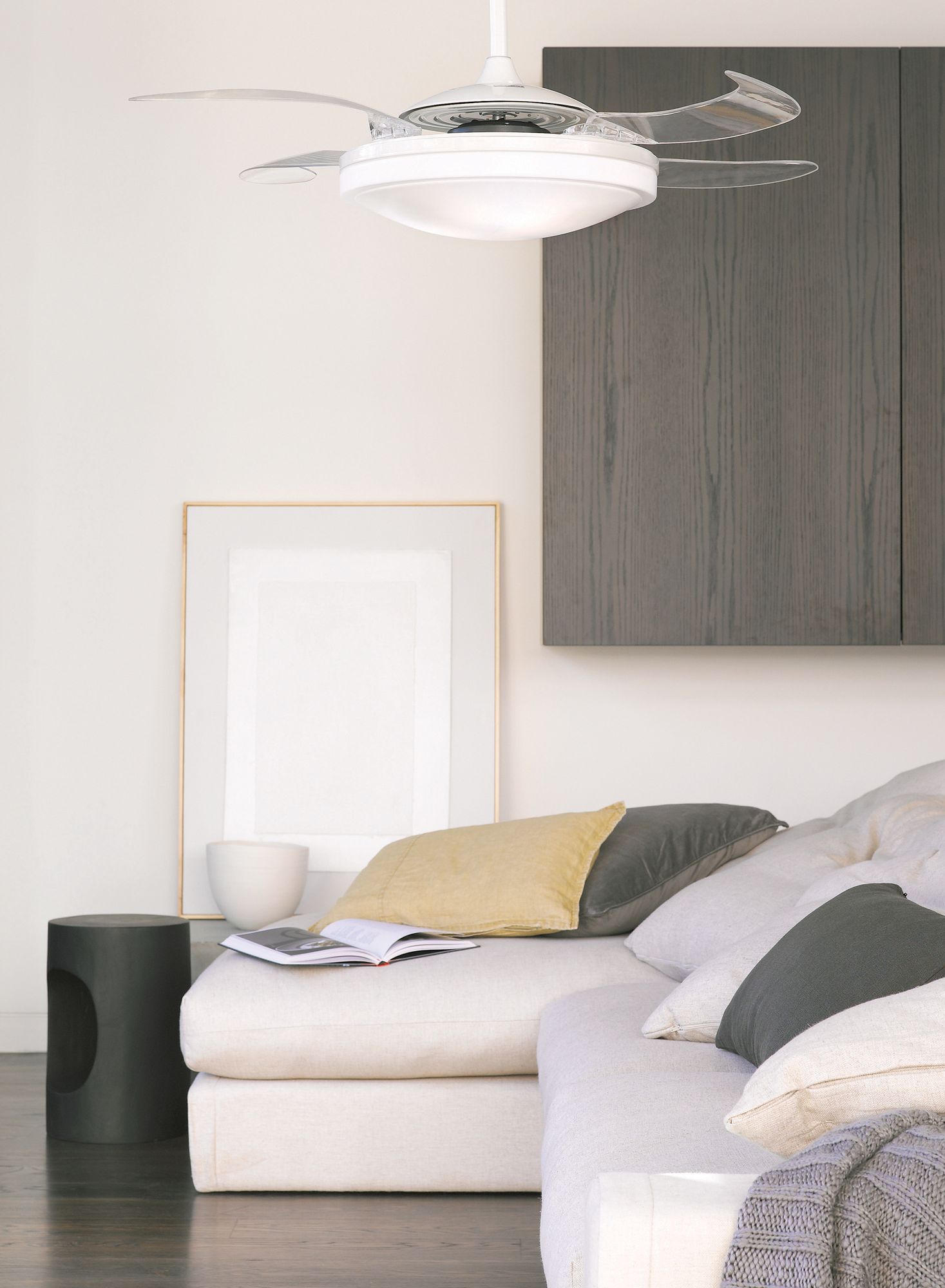 Image 5 Fanaway Evo2 48" White Retractable Blade Fan & Light more views