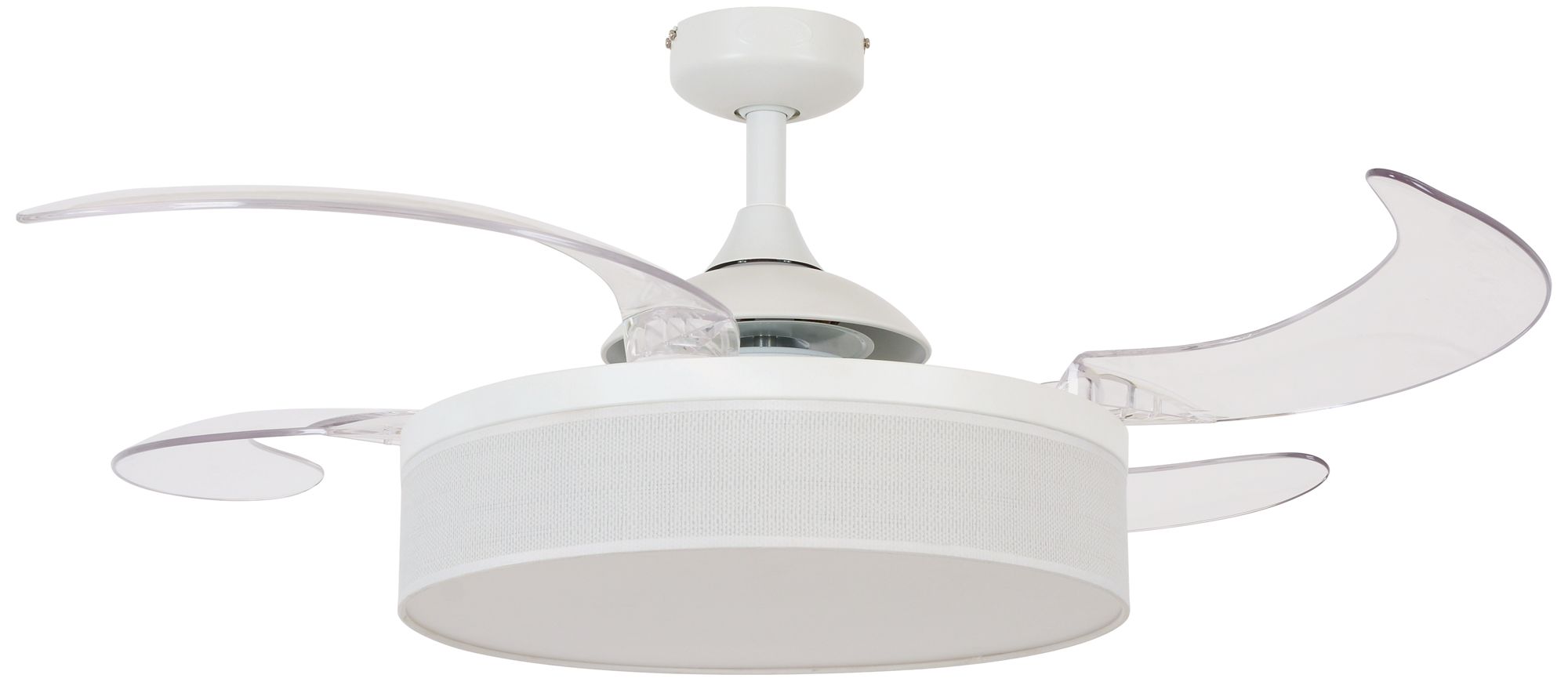 Thumbnail1 of Fanaway Fraser 48" White Retractable Blade Fan & Light
