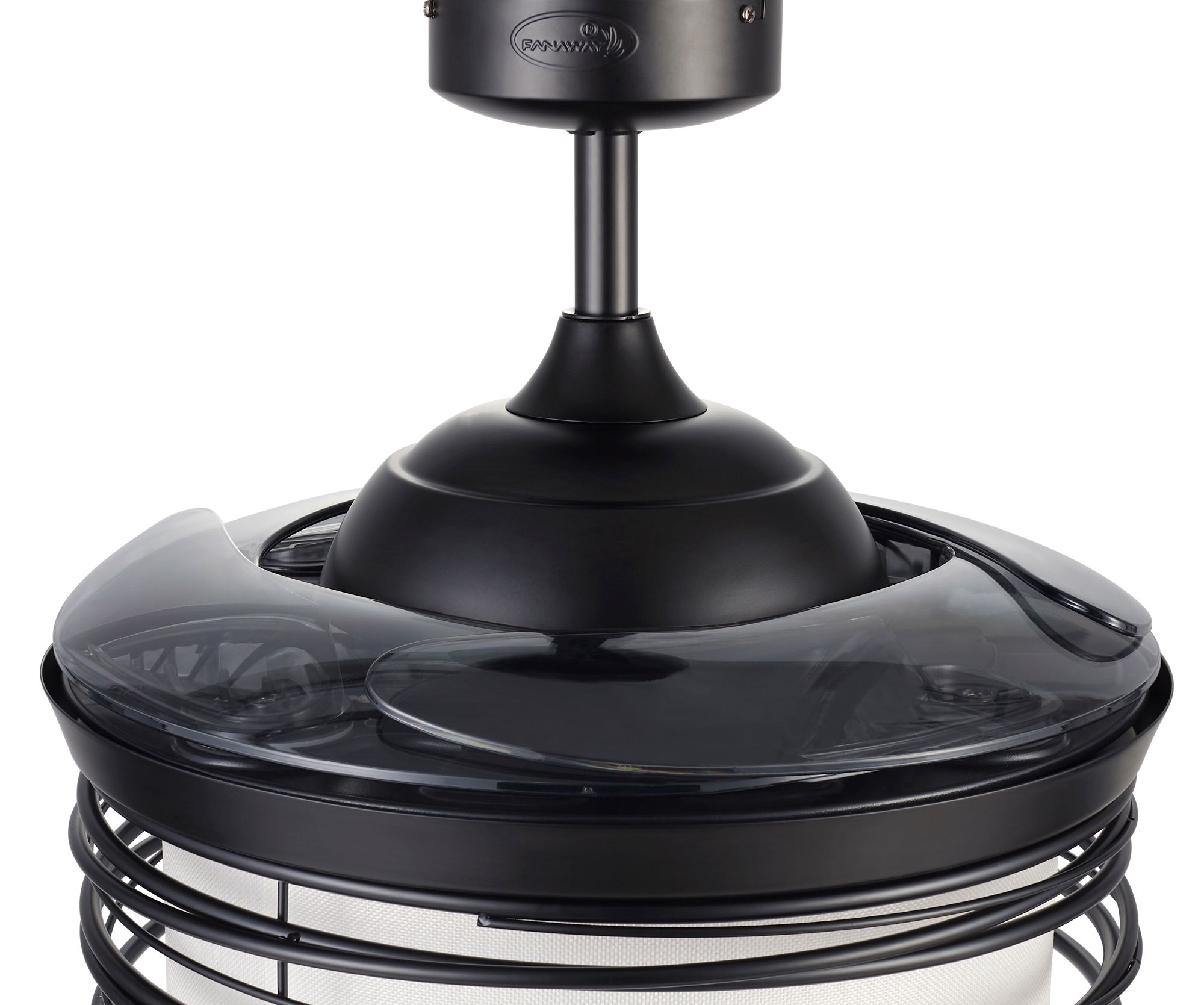 Fanaway Luna 48" Black Retractable Blade Fan & Light