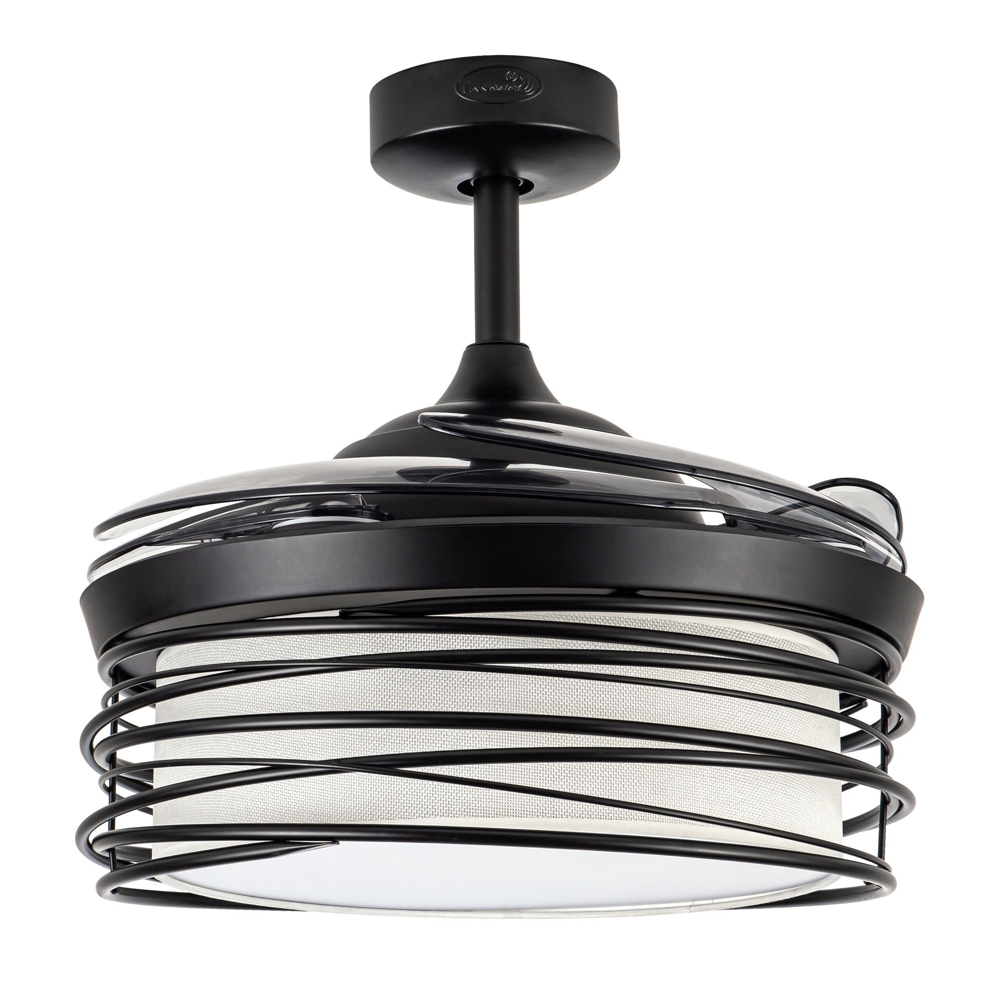 Image 4 Fanaway Luna 48" Black Retractable Blade Fan & Light more views